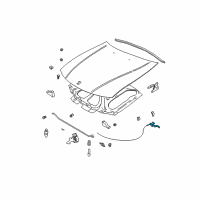 OEM Saturn LW1 Cable Asm, Hood Primary Latch Release Diagram - 22675776