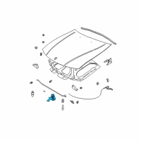 OEM 2002 Saturn LW300 Latch, Hood Secondary Diagram - 24403032