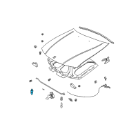 OEM Saturn LW1 Striker Asm, Hood Primary Latch Diagram - 22711506