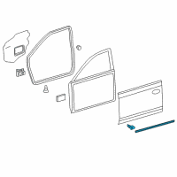 OEM 2014 Toyota Camry Lower Weatherstrip Diagram - 67864-06010