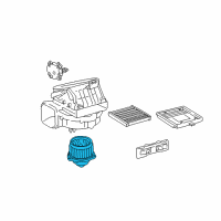 OEM Lexus GS400 Motor Sub-Assy, Blower Diagram - 87103-30390