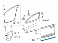 OEM 2022 Toyota Corolla Cross Lower Weatherstrip Diagram - 67863-0A040