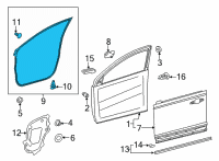 OEM Toyota Corolla Cross Door Weatherstrip Diagram - 67861-0A050