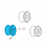 OEM 2007 GMC Sierra 2500 HD Wheel, Steel Diagram - 9595249