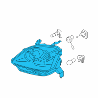 OEM Ford Five Hundred Composite Headlamp Diagram - 6G1Z-13008-A