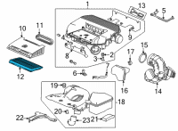 OEM 2022 Acura MDX Element Assembly, Air/C Diagram - 17220-61A-A00