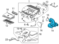 OEM Acura MDX SET, AIR FLOW TUBE Diagram - 17223-61A-A00