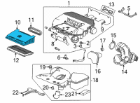 OEM Acura MDX Cover Assembly, Air/C Diagram - 17210-61A-A00