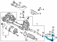 OEM 2022 Honda Civic END, R- TIE ROD Diagram - 53540-T20-A02