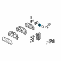 OEM Honda Switch Assembly, Remote Control Mirror (Graphite Black) Diagram - 35190-S5P-A01ZA