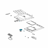 OEM 1997 Lexus ES300 Box Assy, Roof Console Diagram - 63660-AA011-A0