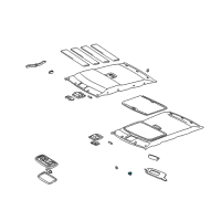 OEM 2001 Lexus ES300 Holder, Visor Diagram - 74348-22020-A2