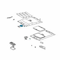 OEM 2001 Lexus ES300 Box Assy, Roof Console Diagram - 63650-0W032-B0