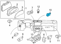 OEM Toyota GR86 Hazard Switch Diagram - SU003-09333