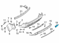 OEM 2010 Infiniti FX50 Reflex Reflector Assembly Diagram - 26560-5C000