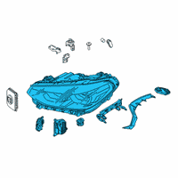 OEM 2020 BMW X3 Left Driver Adaptive Headlamp Led Diagram - 63-11-7-466-115