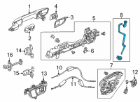 OEM 2022 Honda Civic ROD SET, R- RR Diagram - 72613-T20-305