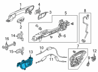 OEM 2022 Honda Civic HANDLE, R- *NH900L* Diagram - 72620-T20-A01ZA
