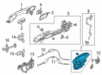 OEM 2022 Honda Civic LATCH ASSY-, R- RR Diagram - 72610-T20-A01
