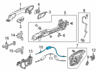 OEM 2022 Honda Civic CABLE, RR- DOOR LOCK Diagram - 72633-T20-A01