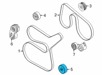 OEM 2022 Ford F-350 Super Duty Serpentine Idler Pulley Diagram - LC3Z-8678-B