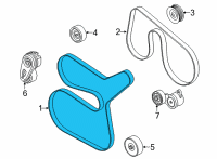 OEM 2022 Ford E-350 Super Duty Serpentine Belt Diagram - LC3Z-8620-C