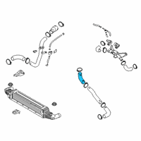 OEM Kia K900 Hose-I/COOLER Inlet Diagram - 282843L100