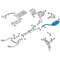 OEM 2020 Kia K900 Rear Muffler Assembly, Left Diagram - 28710J6200