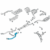 OEM 2020 Kia K900 Front Muffler Assembly, Left Diagram - 28600J6710