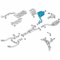 OEM 2020 Kia K900 Rear Muffler Assembly, Right Diagram - 28711J6200