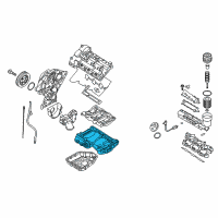 OEM 2009 Hyundai Santa Fe Pan Assembly-Engine Oil, Upper Diagram - 21520-3C100