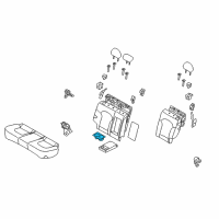 OEM Hyundai Tucson Rear Seat Armrest Cup Holder Assembly Diagram - 89920-2S001-9P