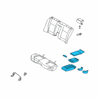 OEM 2006 Infiniti M45 Rear Seat Armrest Assembly Diagram - 88700-EH01B