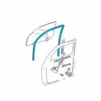 OEM 2004 Toyota 4Runner Glass Run Diagram - 68151-35081