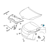 OEM 2006 Toyota Avalon Release Handle Diagram - 53611-AA010-B3