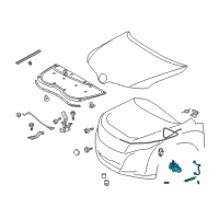 OEM 2013 Toyota Venza Latch Assembly Diagram - 53510-0T022