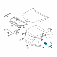 OEM 2010 Toyota Venza Latch Assembly Diagram - 53510-0T022