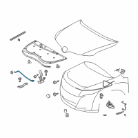 OEM 2012 Toyota Venza Support Rod Diagram - 53440-0T010