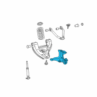 OEM 1999 GMC K1500 Steering Knuckle Assembly Diagram - 18060573