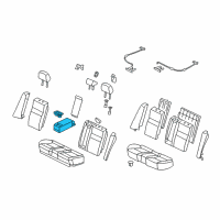 OEM 2007 Honda Civic Armrest Assembly, Rear Seat Center (Graphite Black) Diagram - 82180-SNX-A01ZA