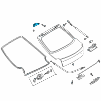 OEM Kia Spectra Hinge-Lift Gate, LH Diagram - 0K2B163210A