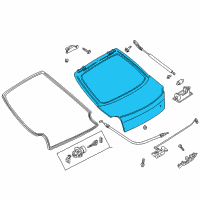 OEM 2004 Kia Spectra Lift Gate Assembly Diagram - 0K2DJ62020