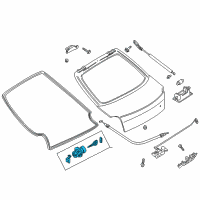 OEM 2002 Kia Spectra Trunk Key Sub Set Diagram - 0K2B276960