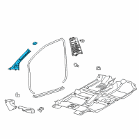 OEM 2017 Toyota Yaris Windshield Pillar Trim Diagram - 62211-52280-B0