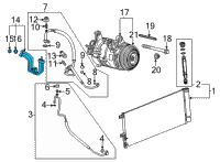 OEM 2022 Chevrolet Silverado 2500 HD Rear Suction Hose Diagram - 23407000