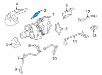 OEM Nissan GT-R Turbocharger Inlet Gasket Diagram - 14415-6HT1A