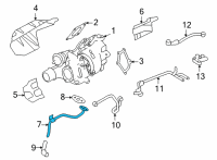 OEM 2020 Nissan GT-R Turbocharger Oil Outlet Diagram - 15197-JF00A