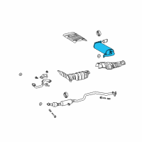 OEM 2010 Pontiac Vibe Exhaust Muffler (W/Exhaust Pipe & Tail Pipe) Diagram - 88975830