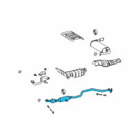 OEM 2010 Pontiac Vibe Converter & Pipe Diagram - 88975827