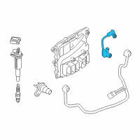 OEM 2013 BMW ActiveHybrid 5 Crankshaft Position Sensor Diagram - 13-62-7-582-842